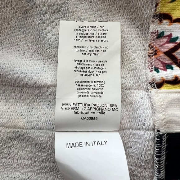 MSGM Paisley Print Pom Pom Crop Top Womens size 44 (10/L) Rare Made in Italy - Picture 10 of 11